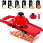 10-in-1 Mandoline Vegetable Slicer – Stainless Steel Multi-Blade Cutter & Grater