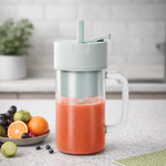 Portable Mini Juicer Blender – USB Rechargeable Smoothie & Juice Cup with Straw