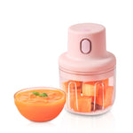 Mini Food Chopper – USB Rechargeable 250ml Electric Vegetable, Garlic & Meat Grinder