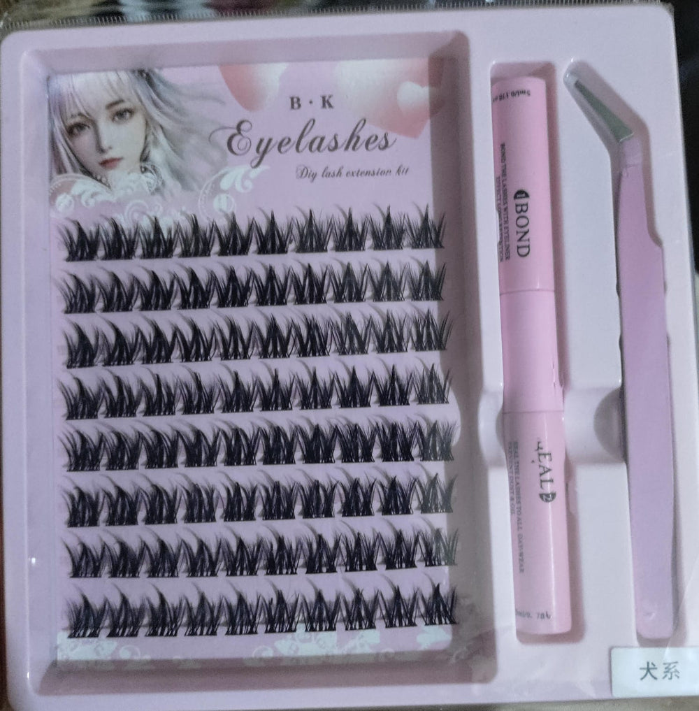 3 in 1 Permanent Eyelash Extension Kit with Light Professional Lash Set