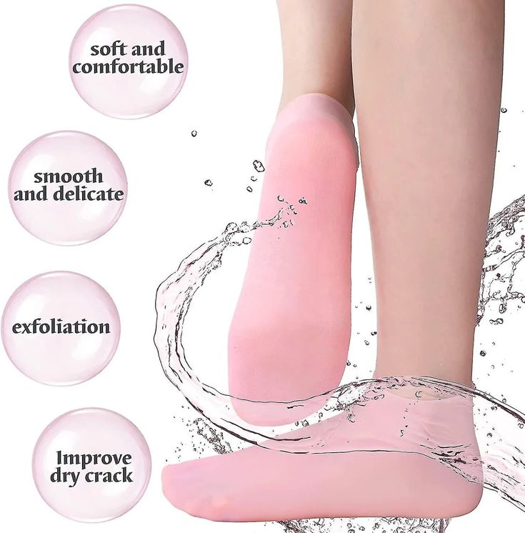 Silicone Heel Socks for Cracked Heels – Reusable Moisturizing Foot Care Socks