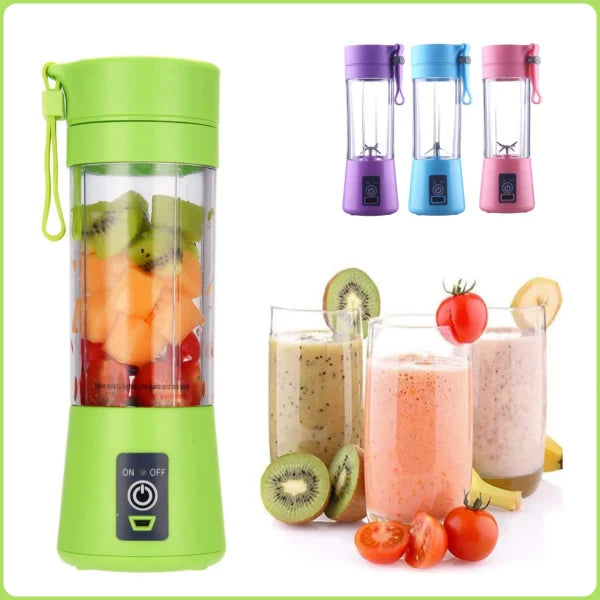 6-Blade Mini Portable Blender | USB Rechargeable Juicer (380ml)